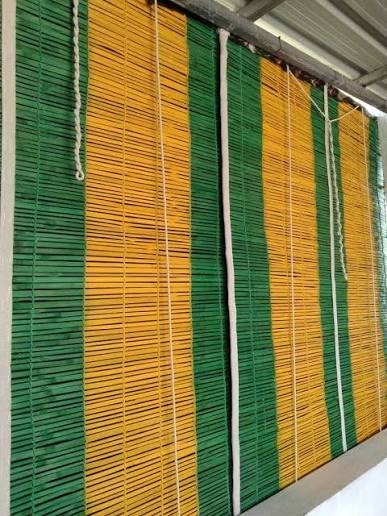 Bamboo and Mat Sticking Work